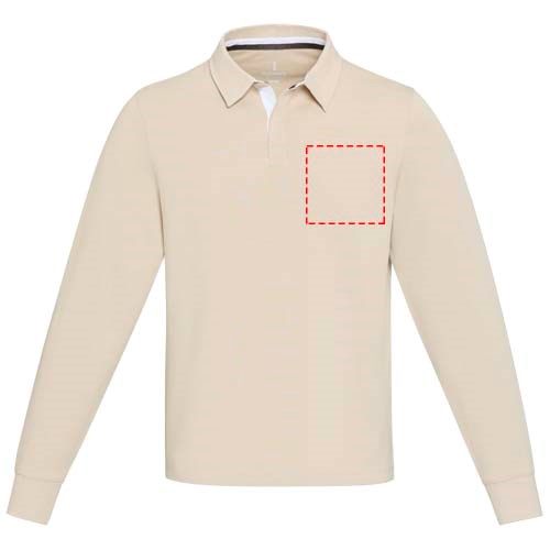 Sweatshirt de rugbyen coton organique Clyde unisexe Oatmeal