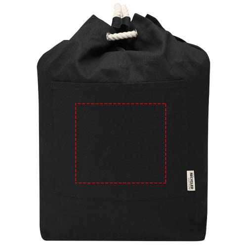 Sac de voyage de style marin Florida, 270 g/m², certifié GRS, 15 L noir