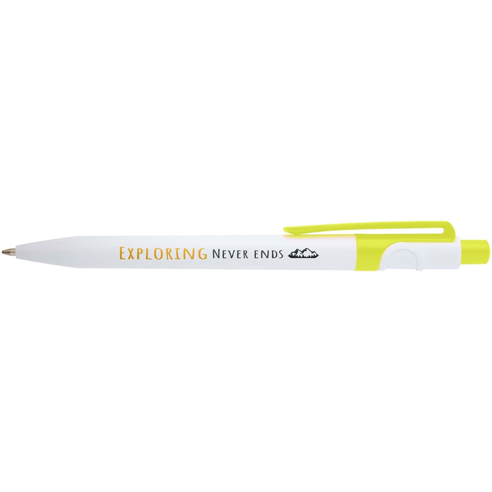 Stylo bille Unica en plastique recyclé (encre bleue) Citron vert