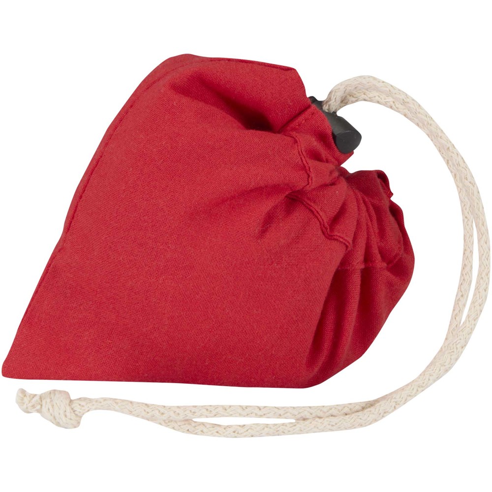 Madras Blend 140 g/m², GRS-zertifizierte, faltbare Baumwoll Tragetasche, 7 l Rot