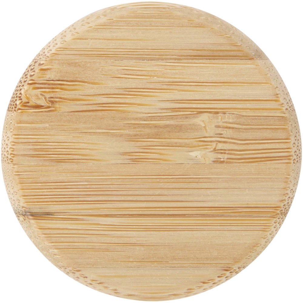 Porto 500 ml Glas-Flasche mit Silikongriff und Bambusdeckel schwarz