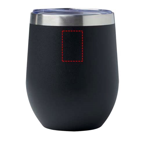 Gobelet isotherme Corzo 350 ml en cuivre inoxydable recyclé certifié RCS Noir