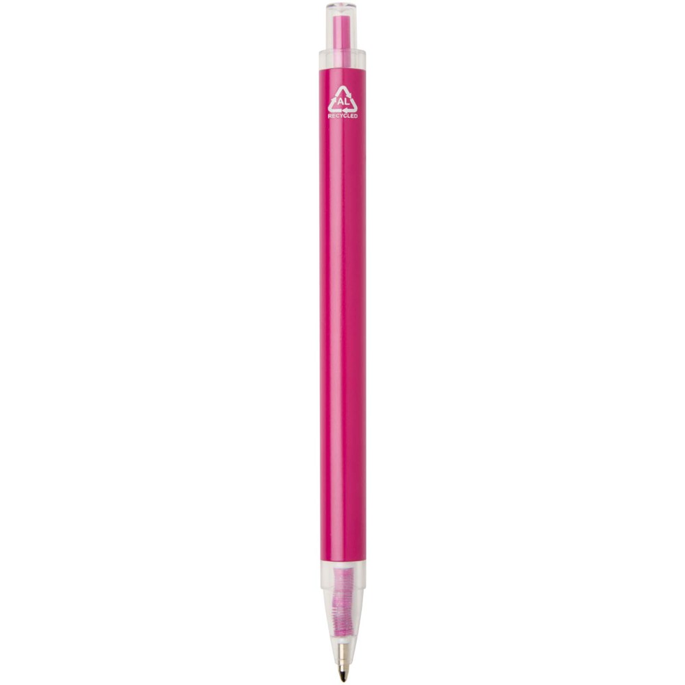 Stylo à bille Spectrum en aluminium recyclé (encre bleue) rose
