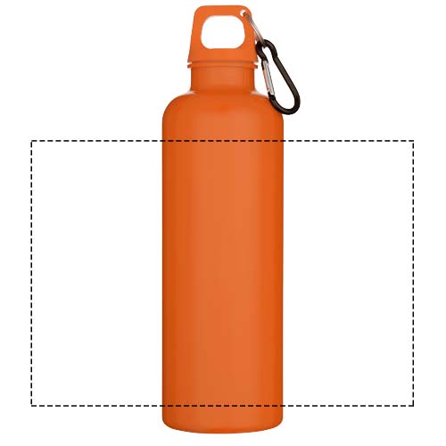 Bouteille d’eau Oregon de 750 ml en plastique recyclé uni certifié RCS avec mousqueton Orange