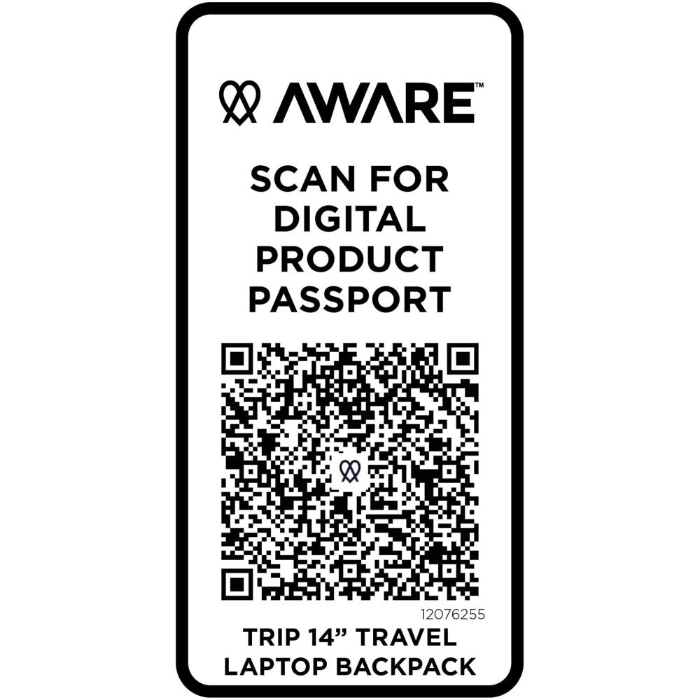 Sac à dos de voyage pour ordinateur portable Trip 14” Aware™ de 9 L en matériaux recyclés Hale Blue