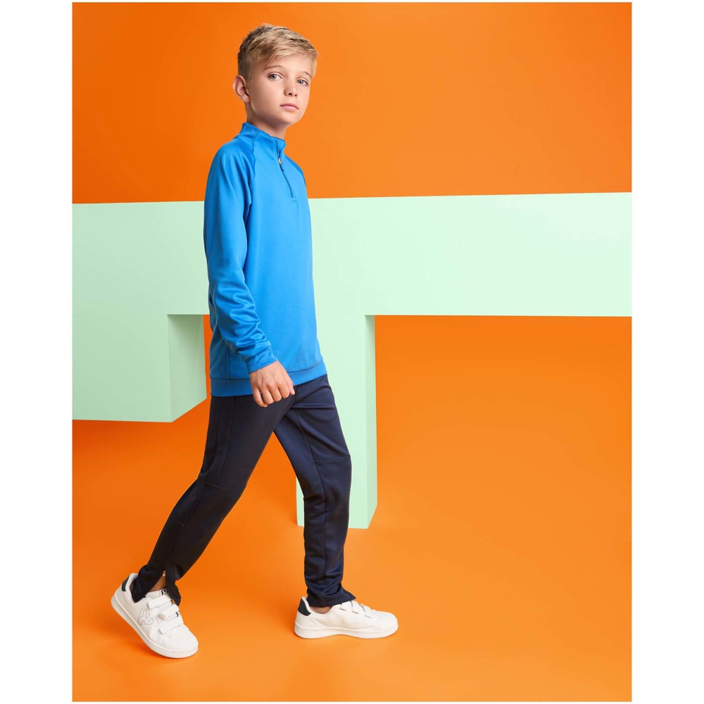 Epiro 200 g/m² Half-Zip Sweatshirt für Kinder fluorgelb