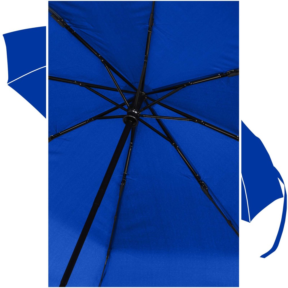 Parapluie pliable Gale de 69 cm à ouverture et fermeture automatiques en RPET Bleu royal