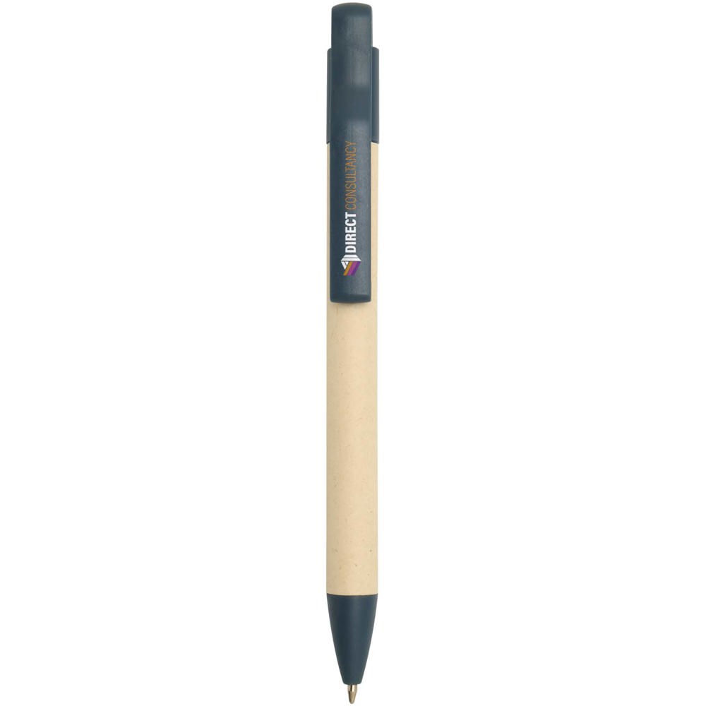 Stylo bille Liliana en papier de canne à sucre (encre bleue) Bleu océan