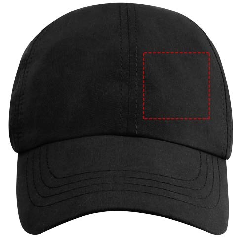 Mica GRS recycelte Cool Fit Kappe mit sechs Segmenten Schwarz