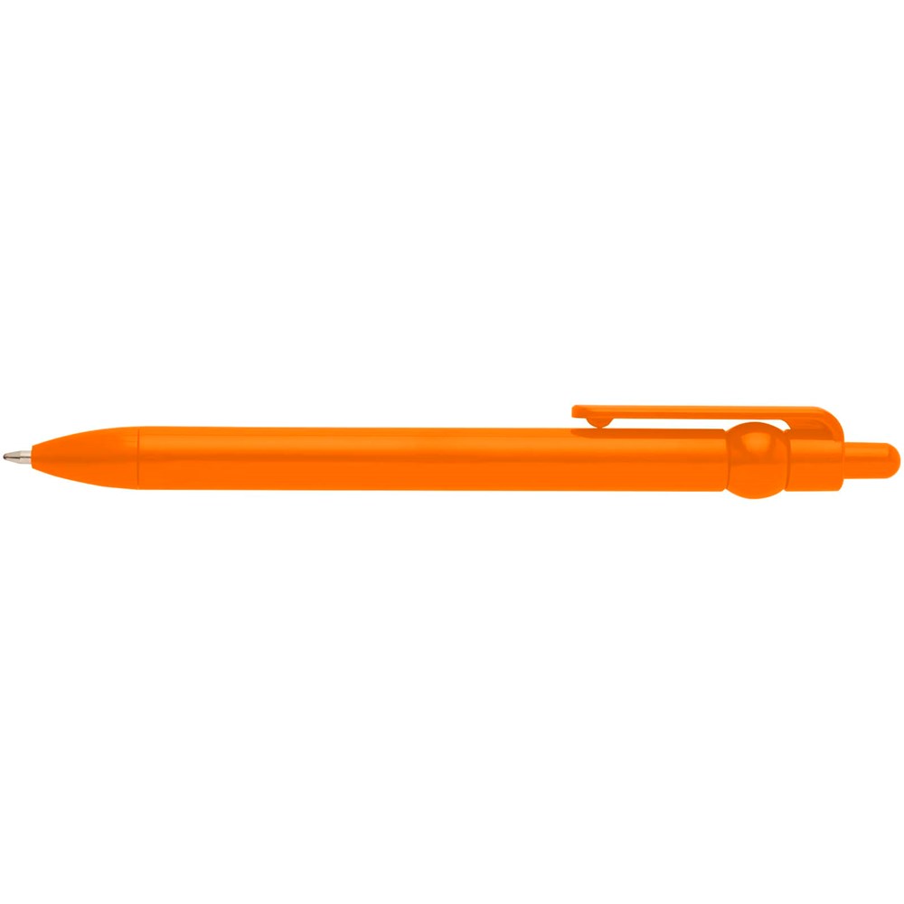Fidget Kugelschreiber aus recyceltem Kunststoff (schwarze Mine) orange