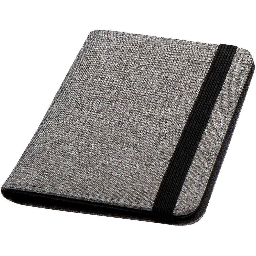 Porte-passeport RFID Ross en rPET certifié GRS Gris
