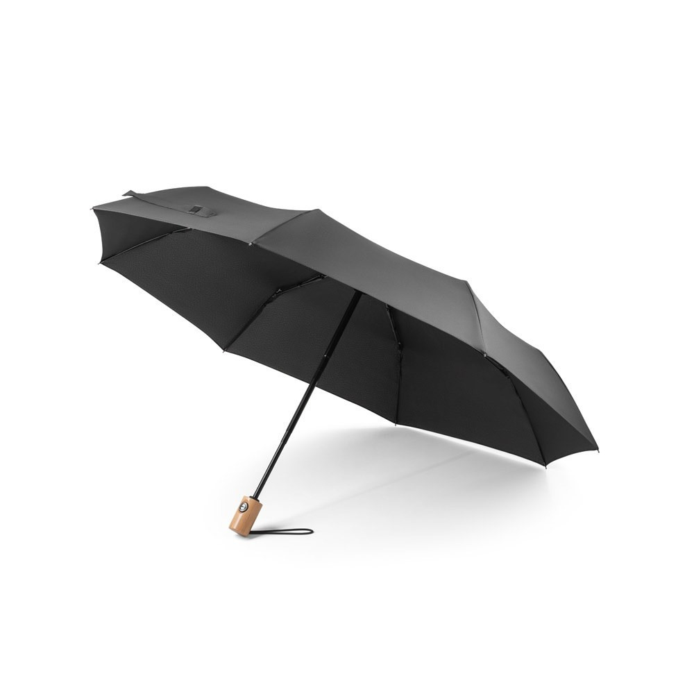 RIVER. Faltbarer Regenschirm aus PET (100% rPET) mit automatischer Öffnung und Schliessung