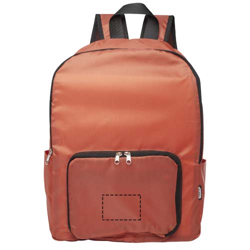 EcoFold faltbarer RPET Rucksack 15 L Brick