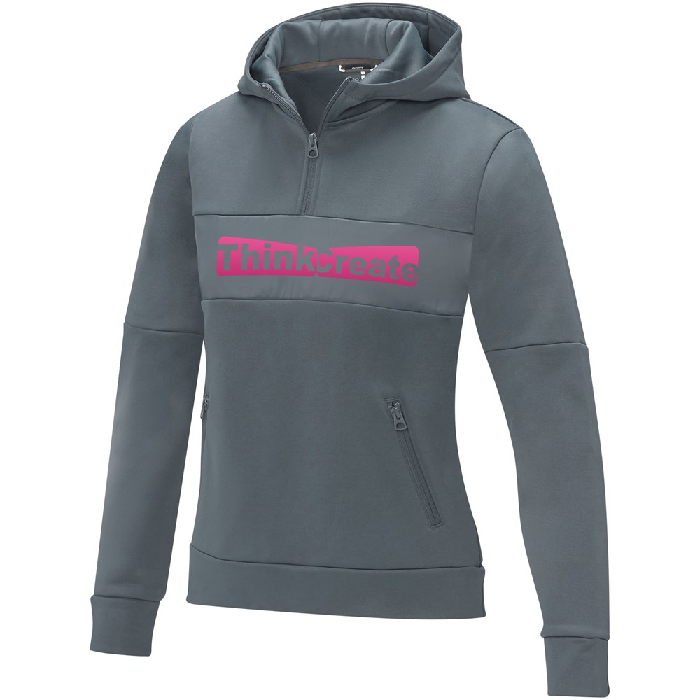 Sweat à capuche anorak à demi zip Sayan pour femme Gris acier