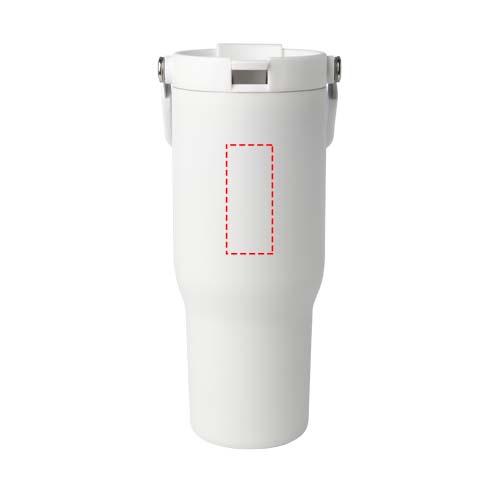 Bronx 900 ml RCS-zertifizierter Kupfer-Vakuum Isolierbecher aus Edelstahl mit Doppelfunktionsdeckel weiss