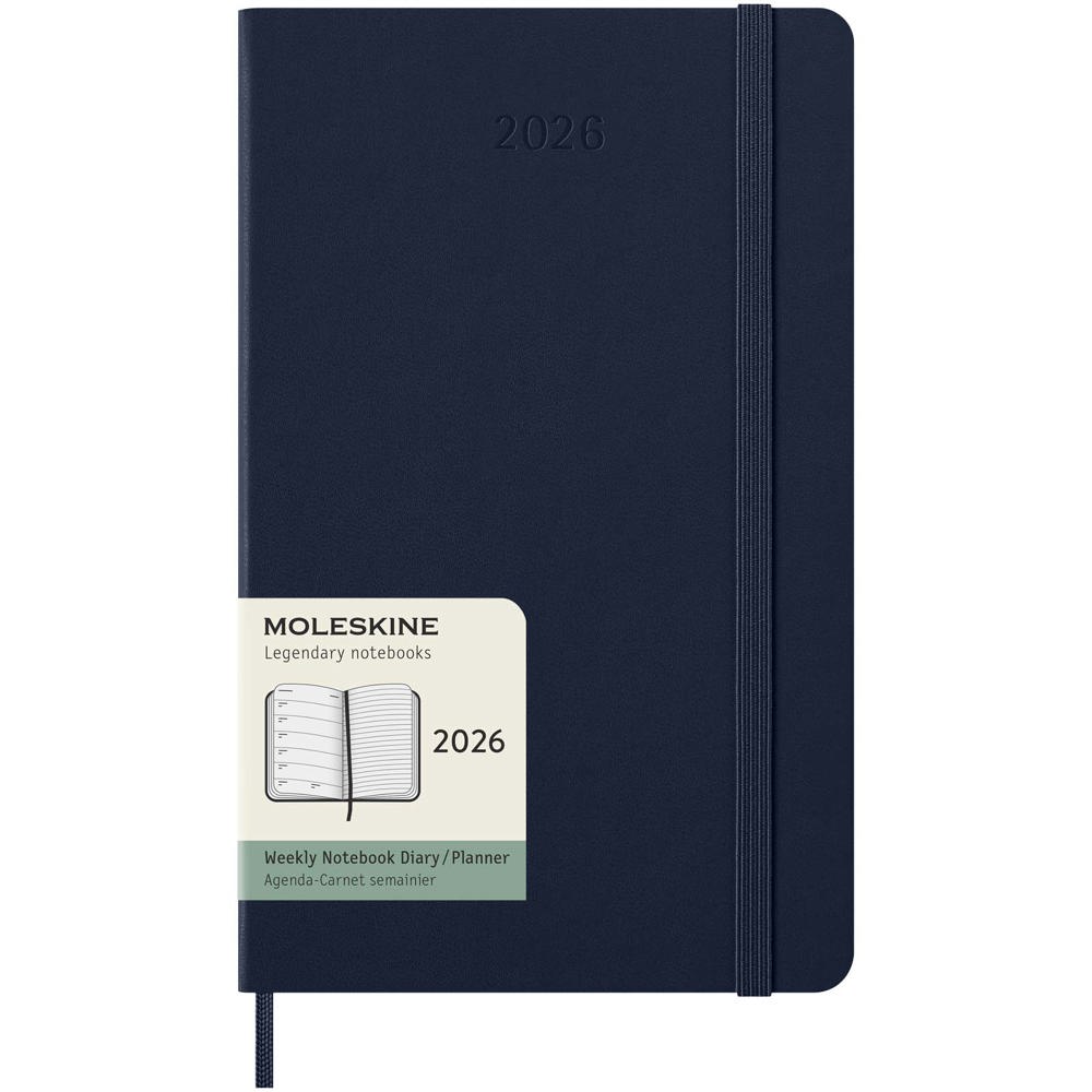 Agenda L hebdomadaire 12 mois Moleskine à couverture rigide Bleu saphir