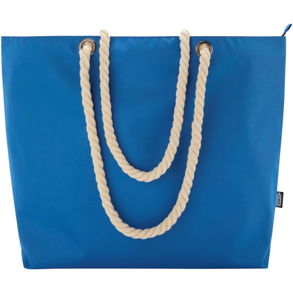 Panama Strandkühltasche mit Kordelgriffen aus recyceltem GRS-Material, 23L royalblau