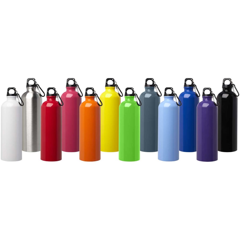 Bouteille d'eau Oregon de 750 ml simple paroi en acier recyclé certifié RCS avec mousqueton Vert pomme