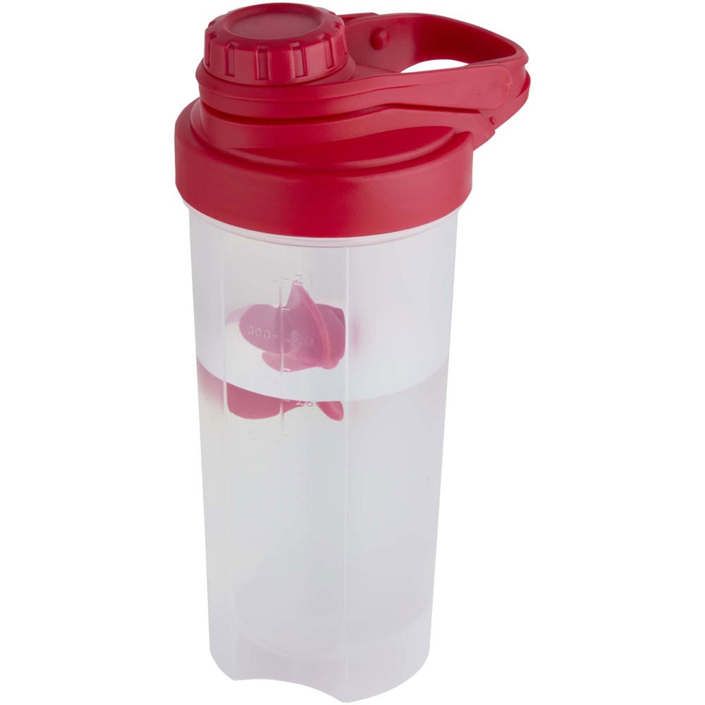 Bouteille de sport Forza de 700 ml avec bille de shaker rouge