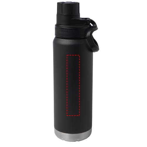 Fortis 700 ml RCS-zertifizierte Kupfer-Vakuum Isolierflasche aus recyceltem Edelstahl (Kohlensäure geeignet) schwarz