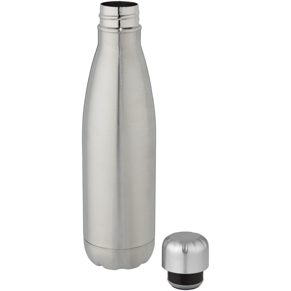 Bouteille isotherme sous vide Cove de 500 ml en cuivre et acier inoxydable recyclé certifié RCS  Argent