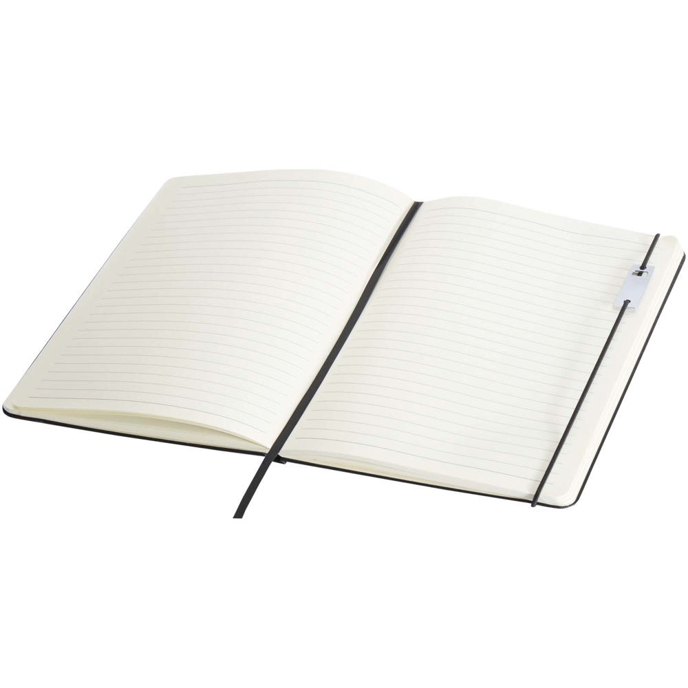 Ensemble carnet à couverture rigide A5 et stylo roller Legato Elegance Noir, Noir