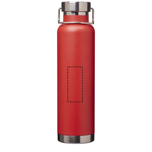 Bouteille avec isolation sous vide Astra de 650 ml en cuivre et acier inoxydable recyclé certifié RCS Rouge