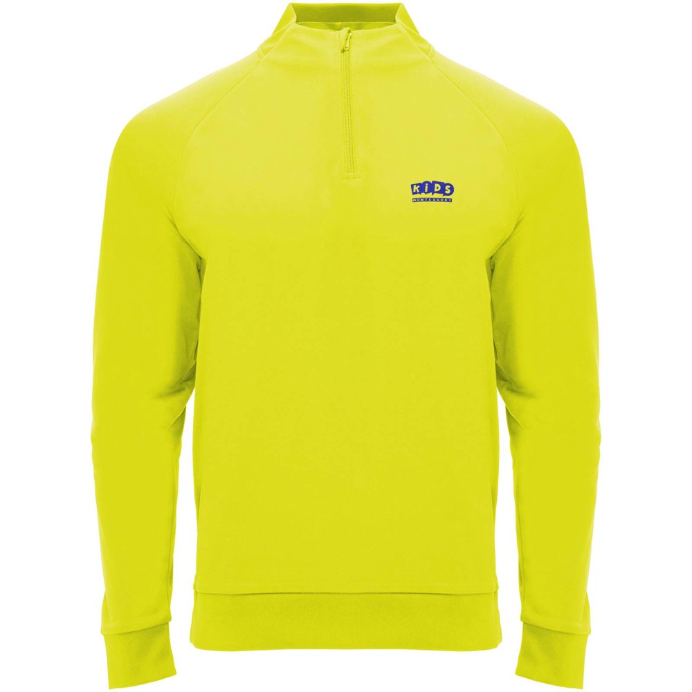Epiro 200 g/m² Half-Zip Sweatshirt für Kinder fluorgelb