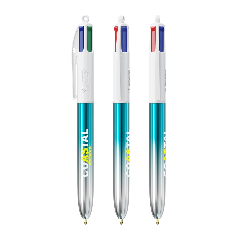 BIC® 4 Couleurs® Bicolor Turquoise/Argent