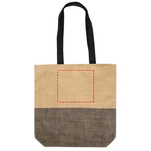 Sac fourre-tout en papier paille Rhythm, 10 L noir
