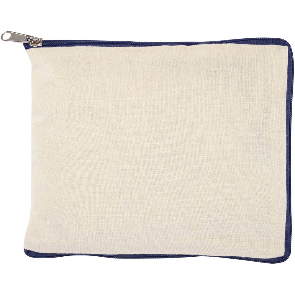 Sac shopping Sierra pliable en coton recyclé GRS 140 g/m2 7 L Naturel, Marine