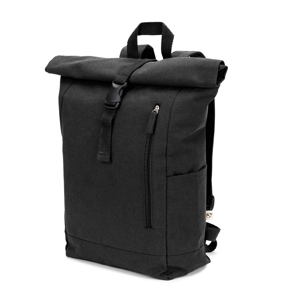 SAINT. Roll-Top-Rucksack aus recyceltem Baumwolle und recyceltem Polyester (380 g/m²)