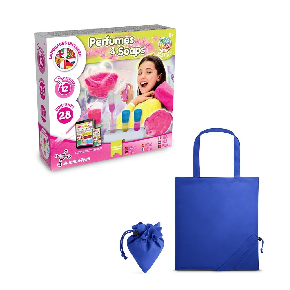 Perfume & Soap Factory Kit V Jeu éducatif livré avec un sac cadeau pliable en 190T bleu roi