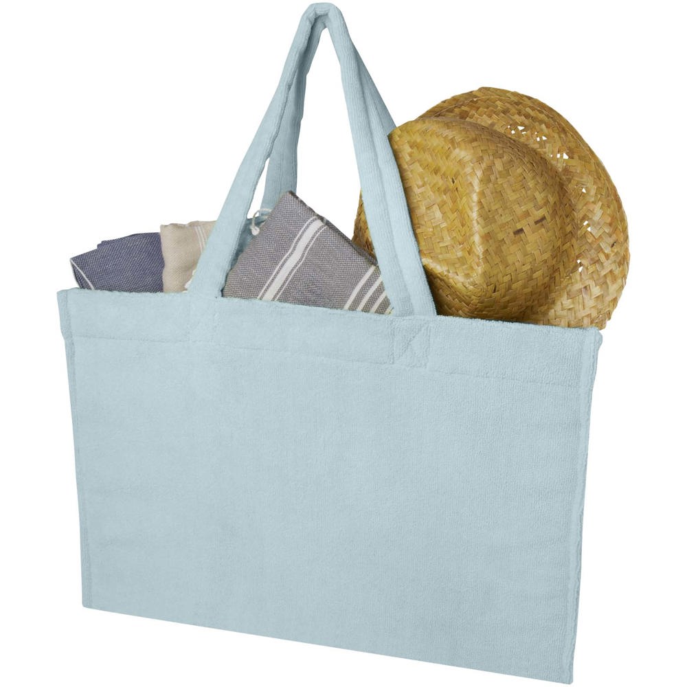 Siam GRS-recycelte Strandtragetasche aus Frottee 13 L Cloud Blue