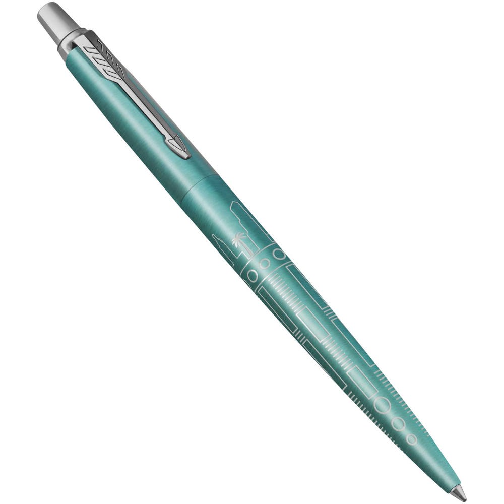 Stylo bille Parker Jotter SE Global Icons (encre bleue) Turquoise