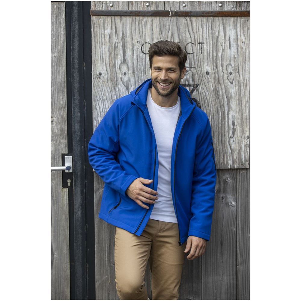 Notus wattierte Softshell Herrenjacke schwarz