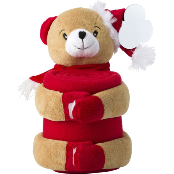 Fleecedecke Teddy Christmas