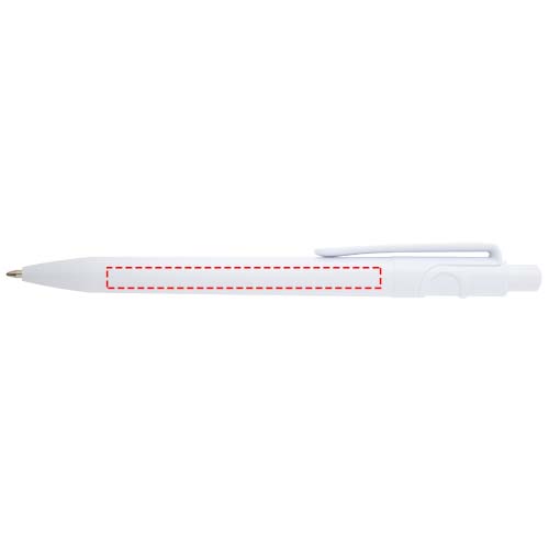 Stylo bille Unica en plastique recyclé (encre noire) blanc