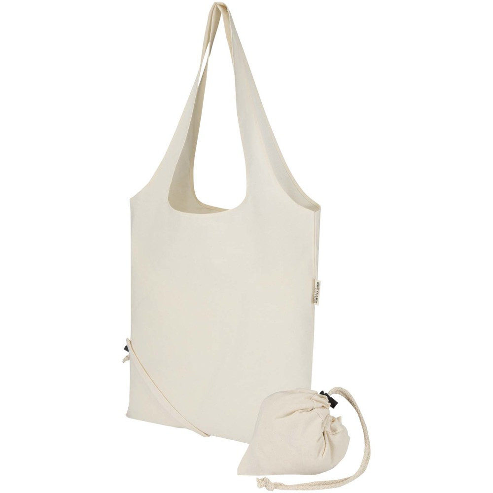 Madras Blend 140 g/m², GRS-zertifizierte, faltbare Baumwoll Tragetasche, 7 l