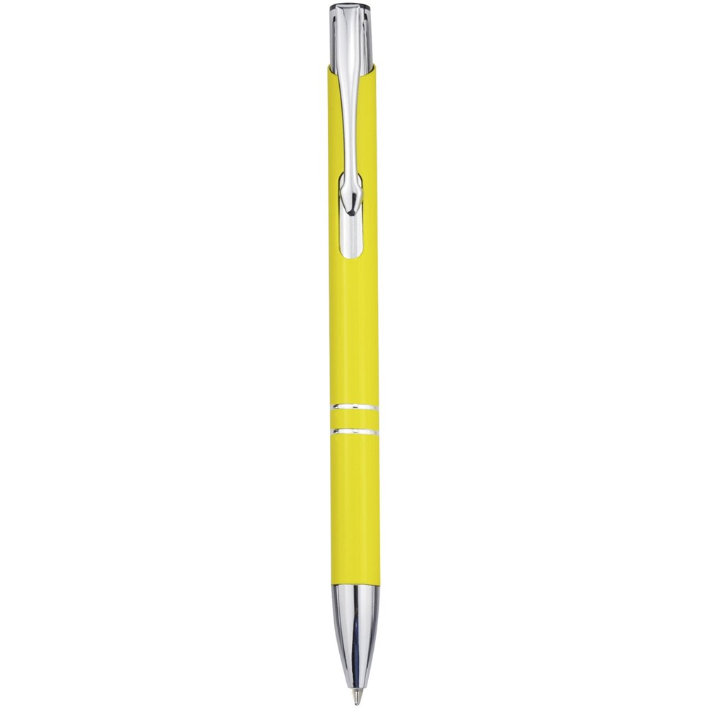 Stylo bille en aluminium recyclé Moneta (encre noire) jaune