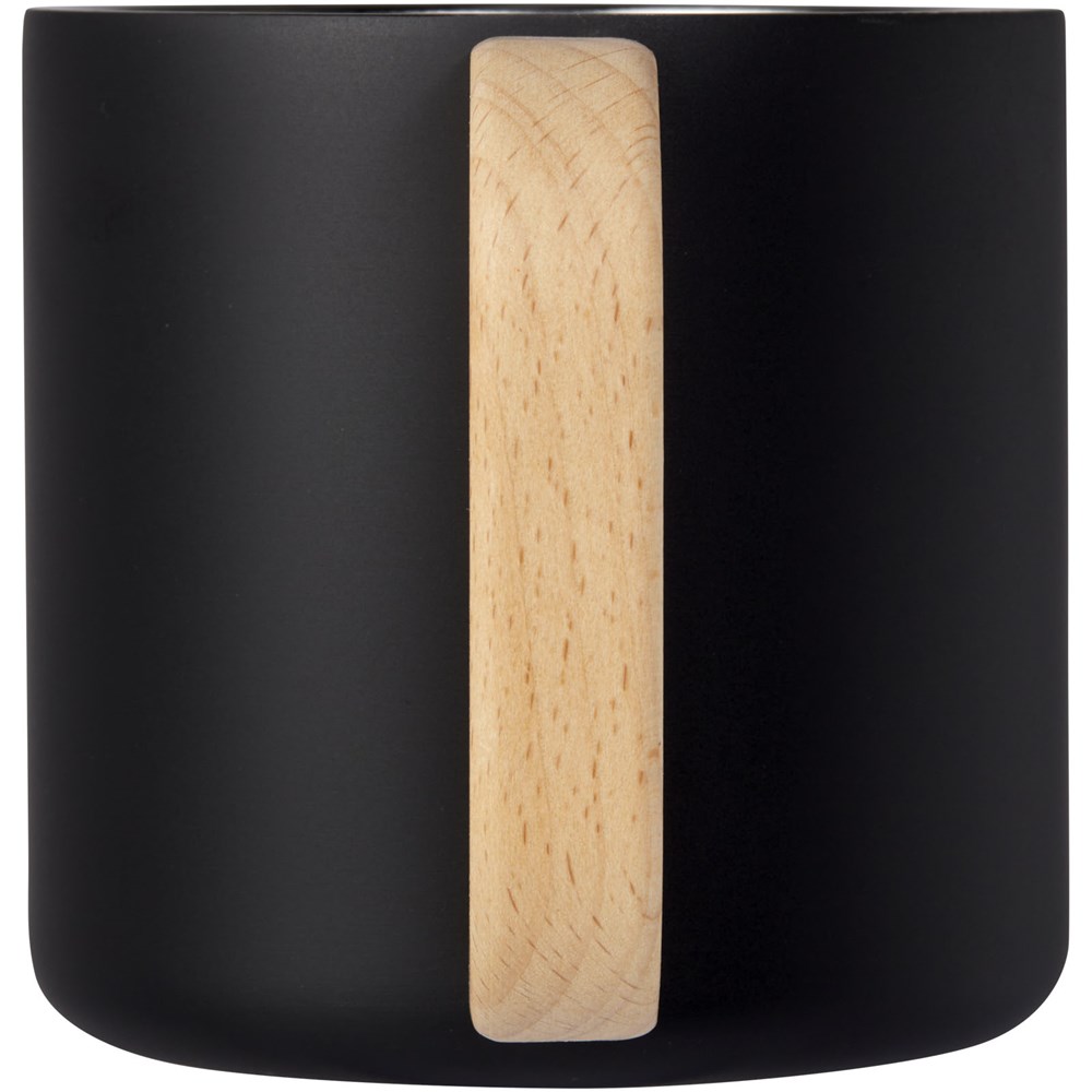 Tasse Bjorn de 360 ml en acier inoxydable recyclé certifiée RCS avec isolation sous vide et couche de cuivre Noir