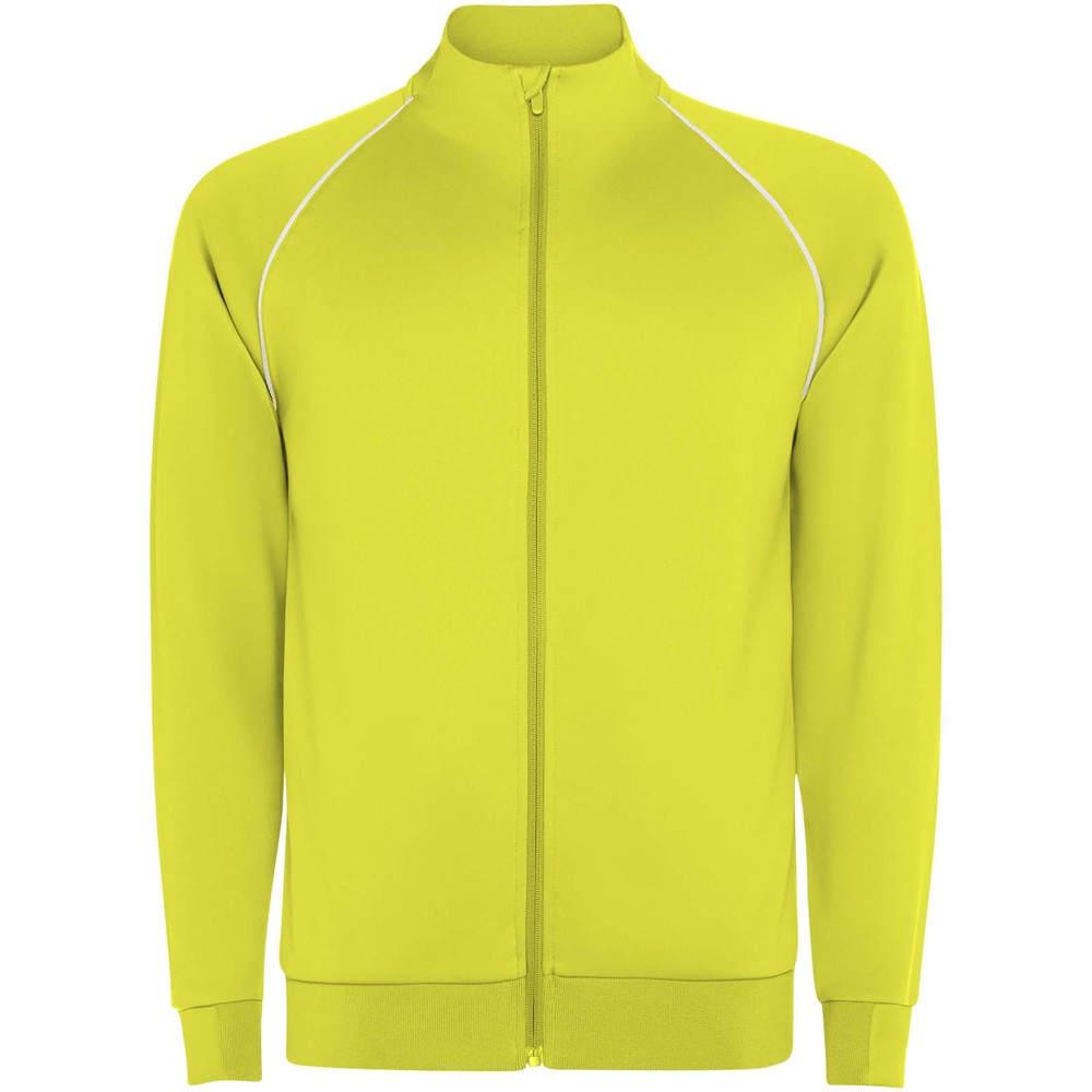 Valier Herren Sweatshirt mit durchgehendem Reissverschluss fluorgelb