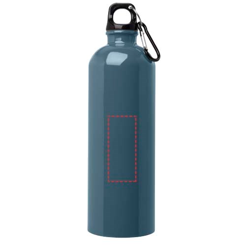 Bouteille d'eau Oregon de 750 ml simple paroi en acier recyclé certifié RCS avec mousqueton Hale Blue