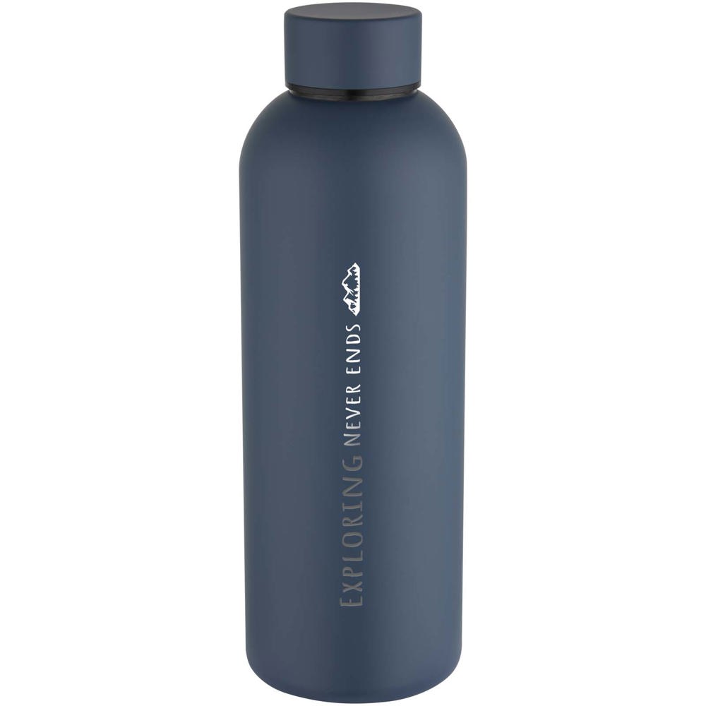 Bouteille d’eau Spring de 750 ml en acier inoxydable recyclé certifié RCS à simple paroi Bleu hale