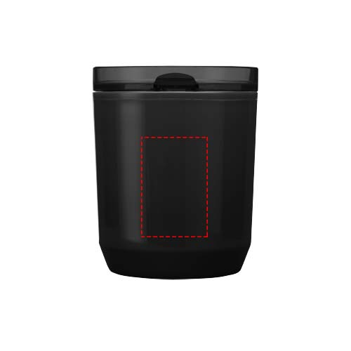 Gobelet Hudson double paroi en plastique recyclé de 180 ml noir