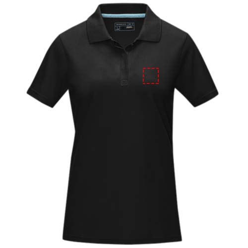 Polo Graphite bio manches courtes femme Noir