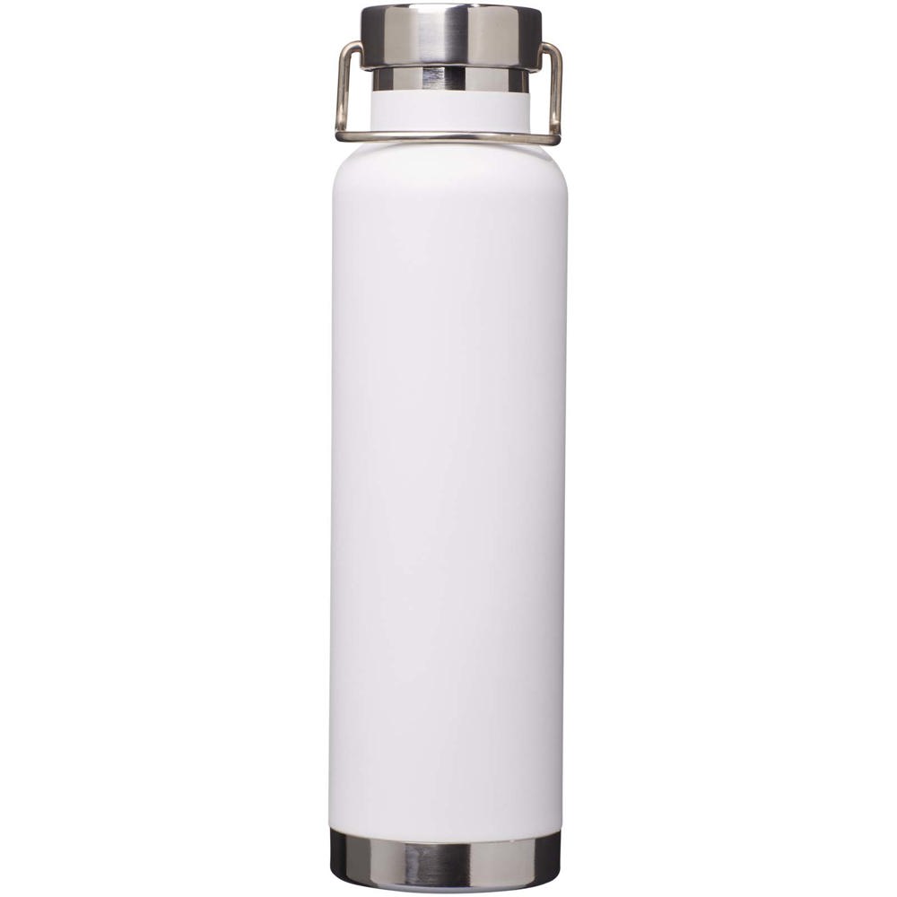 Bouteille avec isolation sous vide Astra de 650 ml en cuivre et acier inoxydable recyclé certifié RCS Blanc