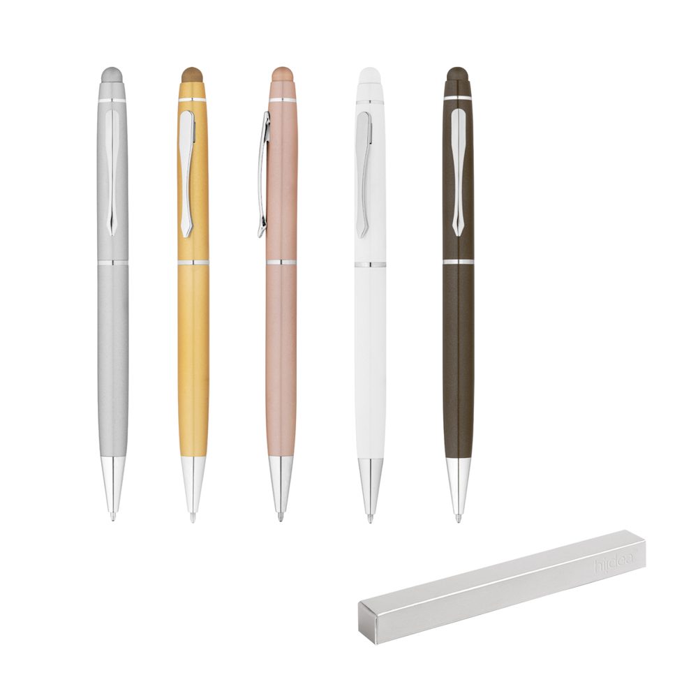 Stylo à bille Eleganza argenté satiné
