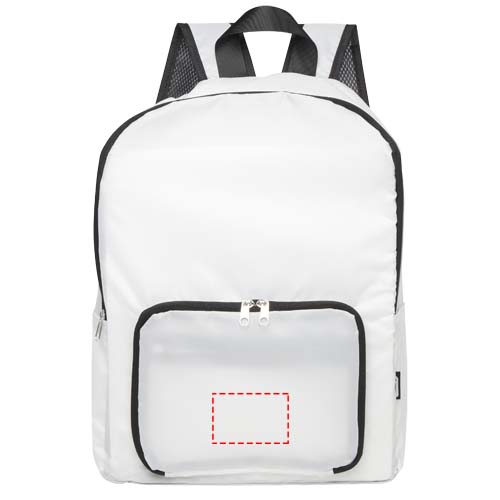 Sac à dos pliable EcoFold de 15 L en RPET blanc