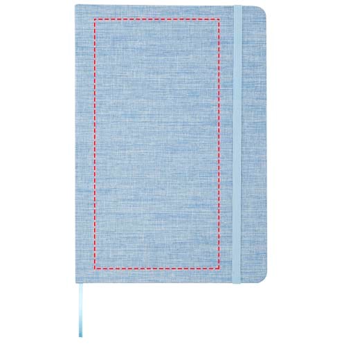 Carnet à couverture rigide A5 Ramona en coton bleu clair